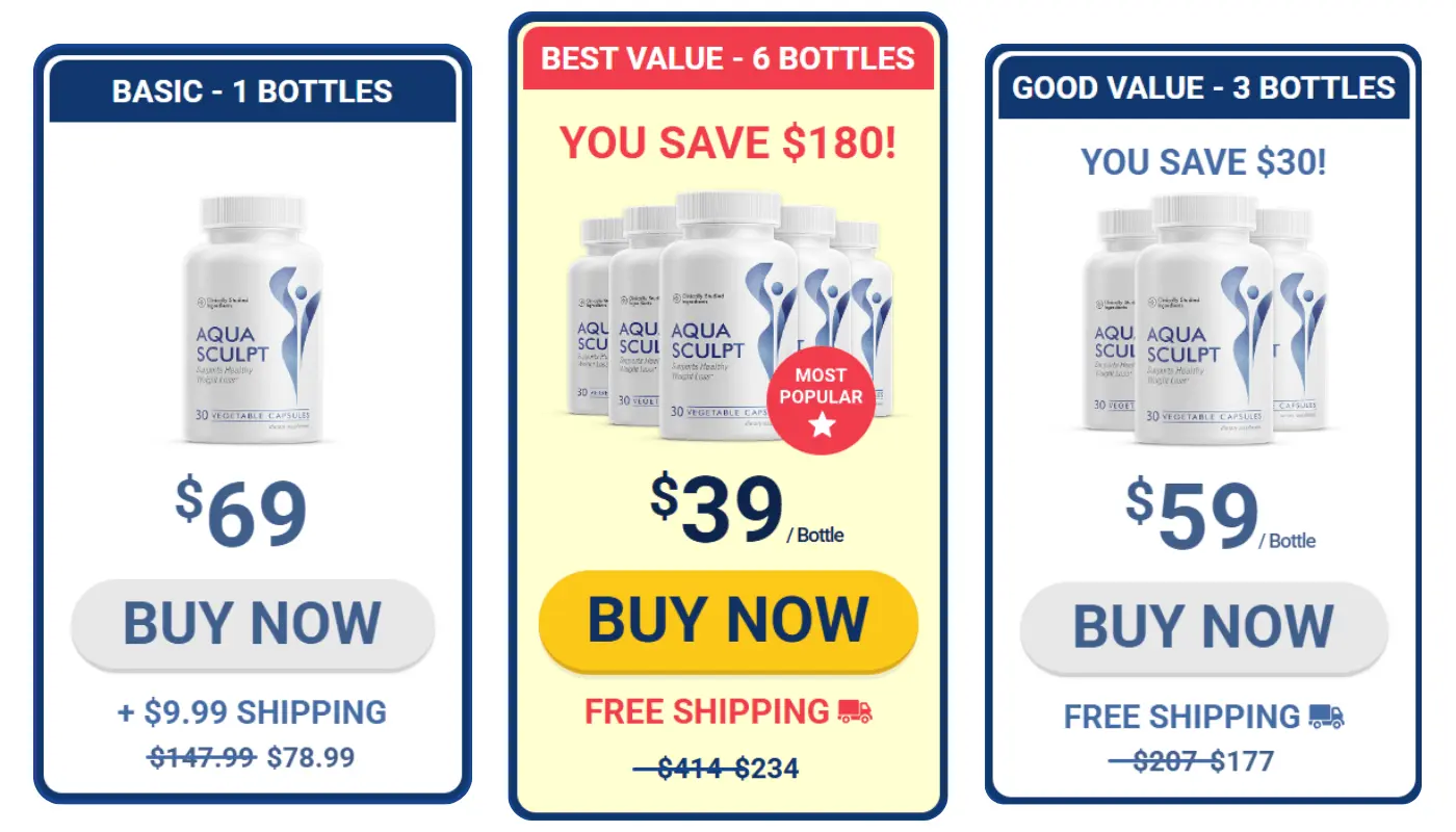 Aqua Sculpt Pricing Details
